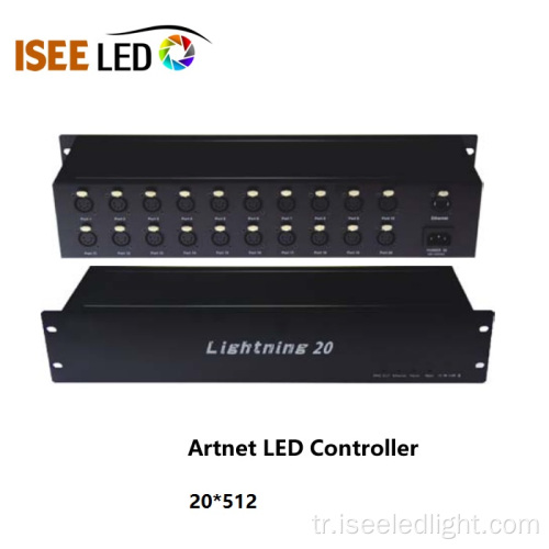 4 yollu Artnet DMX Led Kontrol Ünitesi